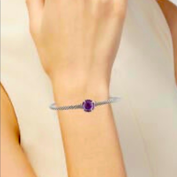 David Yurman Chatelaine Amethyst Bangle Bracelet - Picture 2 of 3